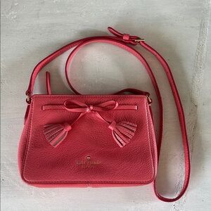 Kate Spade NY Hayes Street Eniko Crossbody Bag Cowhide Leather Pink Purse 8 x 5”